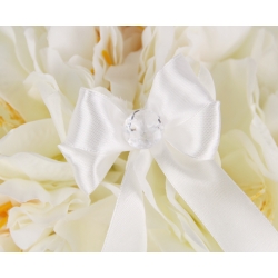 DUŻY BUKIET w srebrnym pudełku BIAŁE KWIATY lux